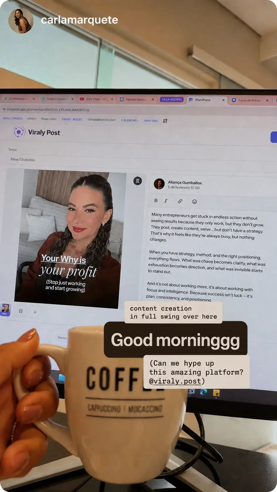 Customer story by @carlamarquete