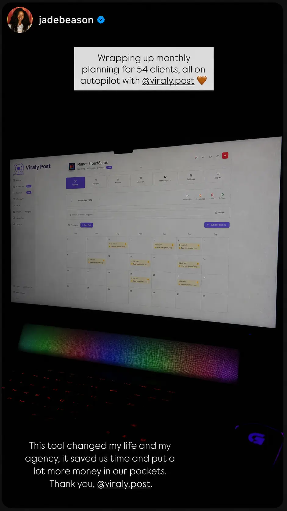 Customer story by @jadebeason