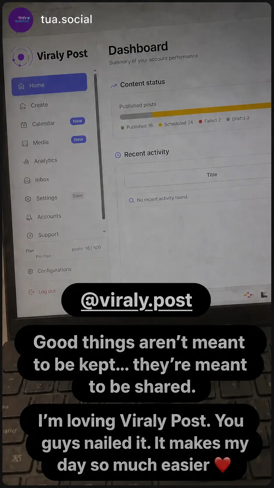 Customer story by @tua.social